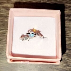 .925 Sterling Silver Moon Ring